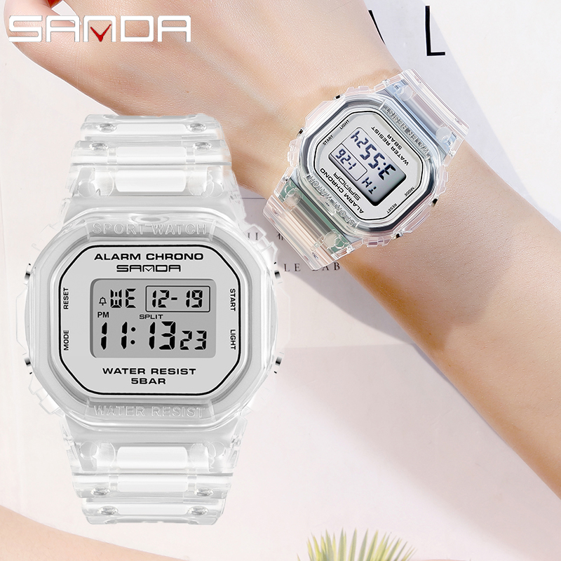 Electronics Gadgets For Men - SANDA White Fashion Sport Watch Lover's