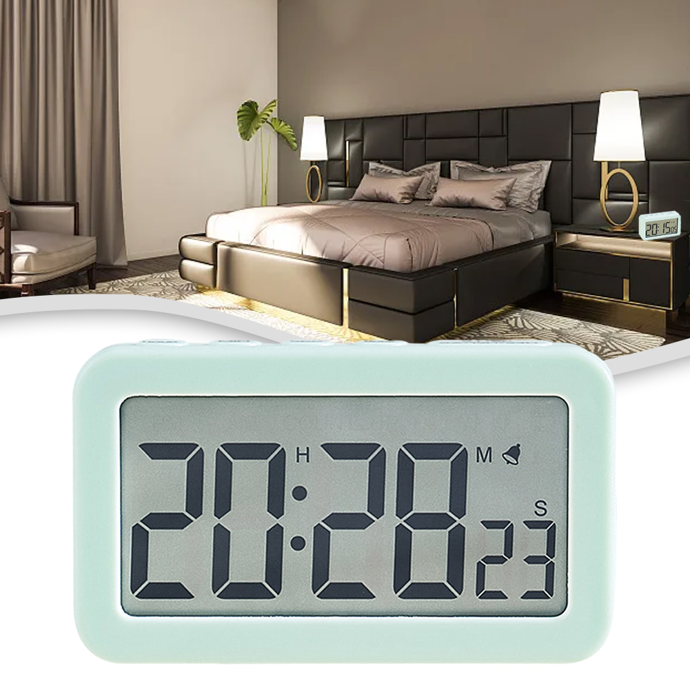 Digital Alarm Clock - White Pink Light Green LED Digital