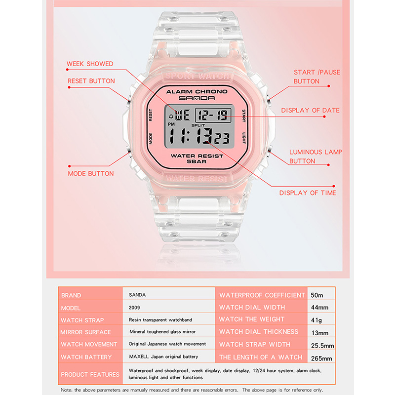 SANDA White Fashion Sport Watc - đánh giá và giá Electronics Gadgets For Men