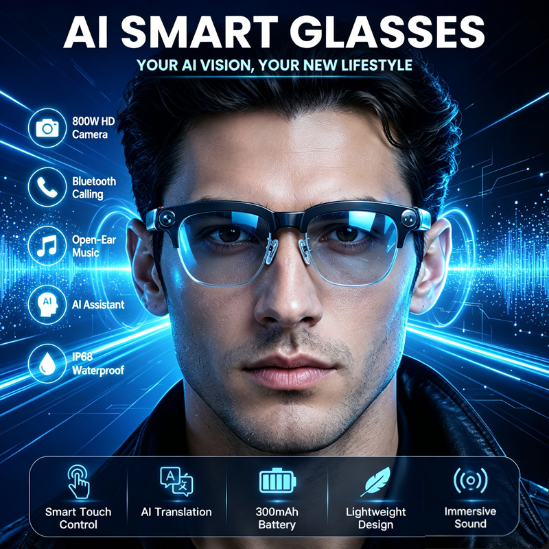 W630 Smart Glasses 800W HD Cam - đánh giá và giá Digital Alarm Clock