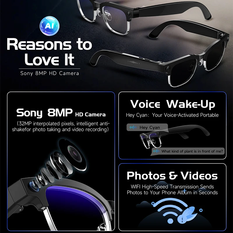 W630 Smart Glasses 800W HD Cam - đánh giá và giá Digital Alarm Clock