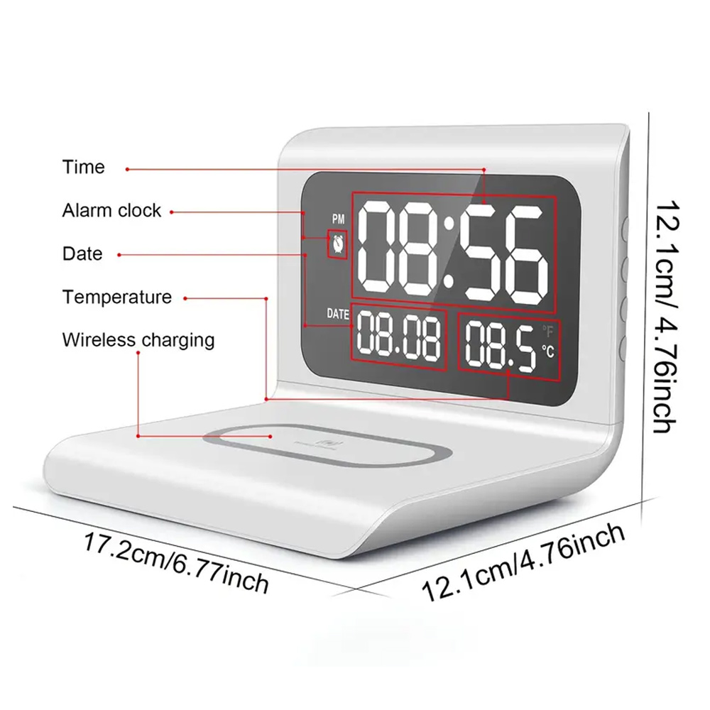 Fast Wireless Charger Pad Stan - đánh giá và giá Digital Alarm Clock