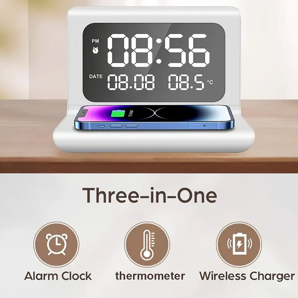 Fast Wireless Charger Pad Stan - đánh giá và giá Digital Alarm Clock
