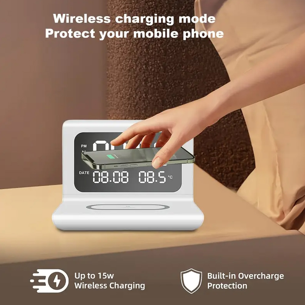 Fast Wireless Charger Pad Stan - đánh giá và giá Digital Alarm Clock